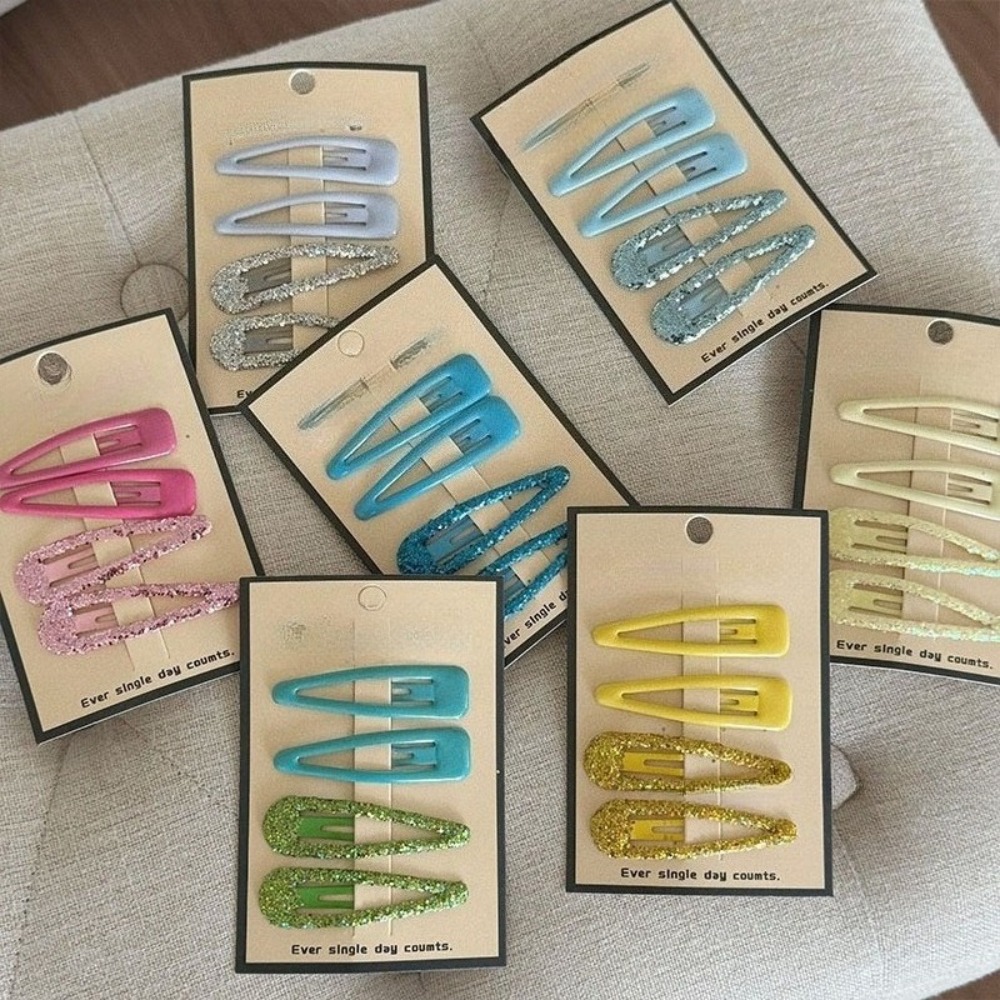 Hair Clips - Korean Style Water Drop Barrettes Bright