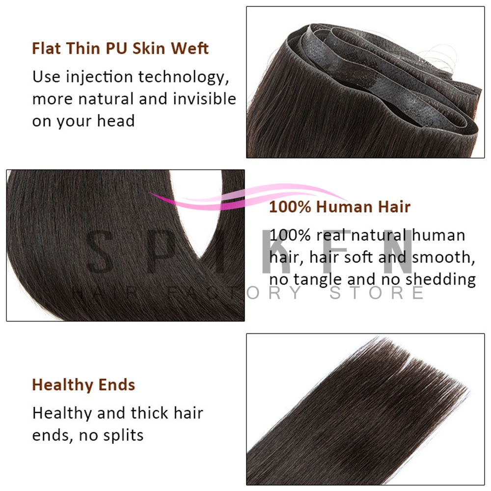 SPIKFN Long Tape Weft Human Ha - Invisible Tape In Extensions Real Hair review and price