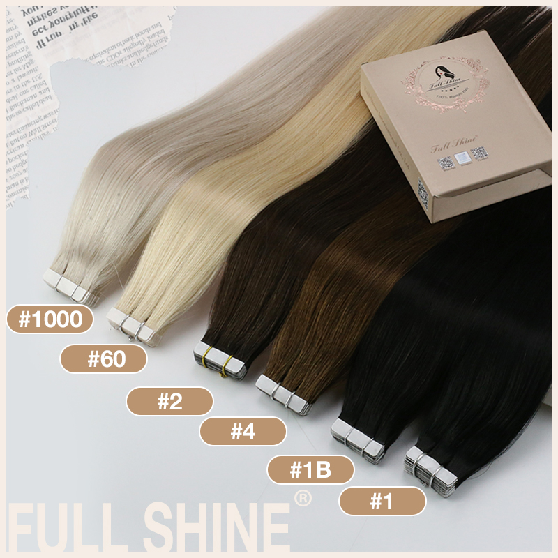 Full Shine Tape in Hair Extens - Invisible Tape In Extensions Real Hair review and price