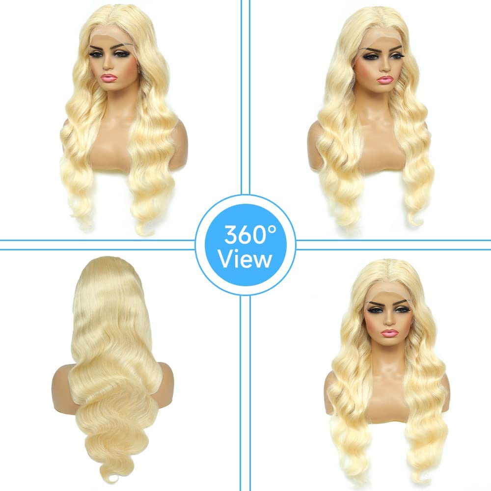 613 HD Lace Frontal Wig 200% D - 613 Blonde Body Wave Lace Front Wig review and price