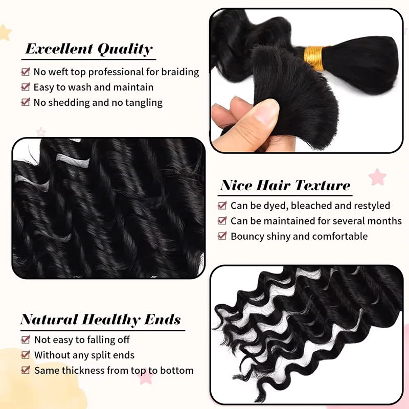 12A 12-30 Inch 1-5PCS Human Br - Water Wave Bulk Human Hair For Braiding review and price