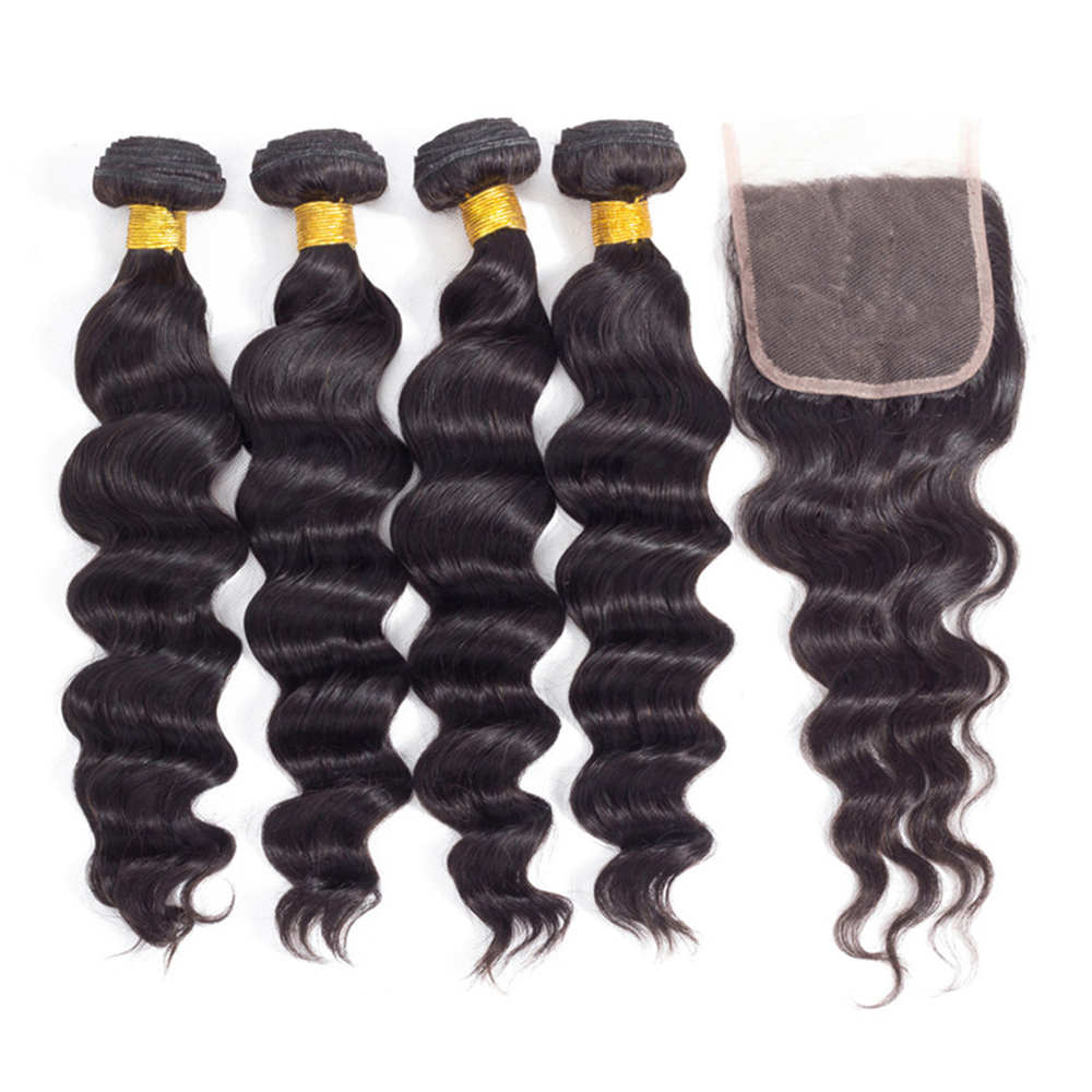 30 Inch Loose Wave Bundles Hum - Deep Wave 3 Bundles With Closure review and price