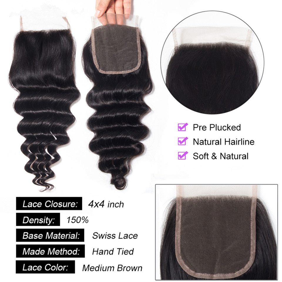 30 Inch Loose Wave Bundles Hum - Deep Wave 3 Bundles With Closure review and price