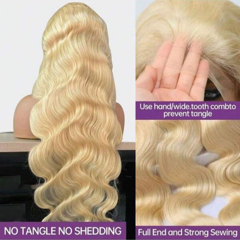 Honey Blonde 613 Body Wave Hum - 613 Blonde Body Wave Lace Front Wig review and price