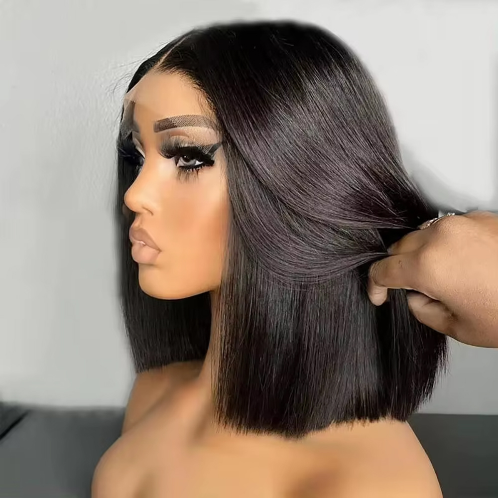 Brazilian Straight Bob 13x4 La - Pre Parted 13X4 Lace Front Bob Wig review and price