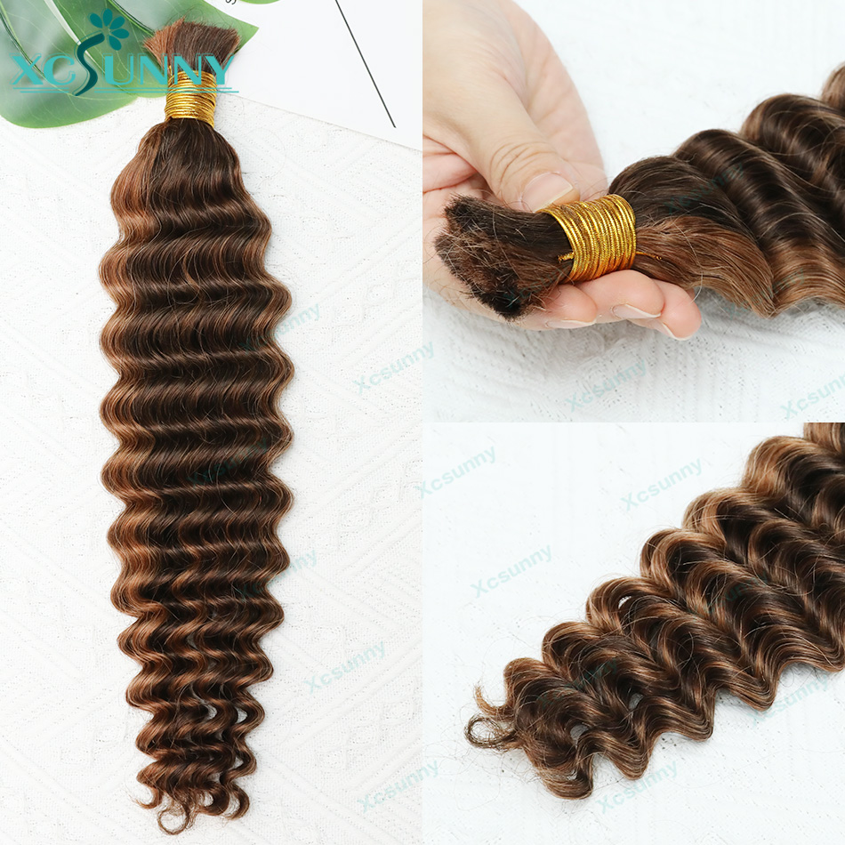 Color #4/30 Boho Braids Human  - Water Wave Bulk Human Hair For Braiding review and price
