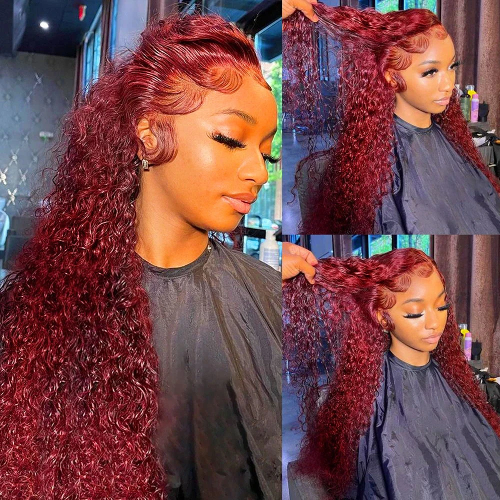 99J Burgundy Colored Deep Wave - Human Hair Wigs review and price