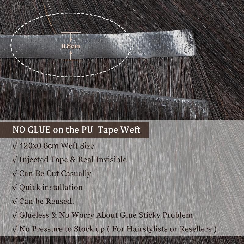 Invisible Long Tape PU Weft Hu - Invisible Tape In Extensions Real Hair review and price