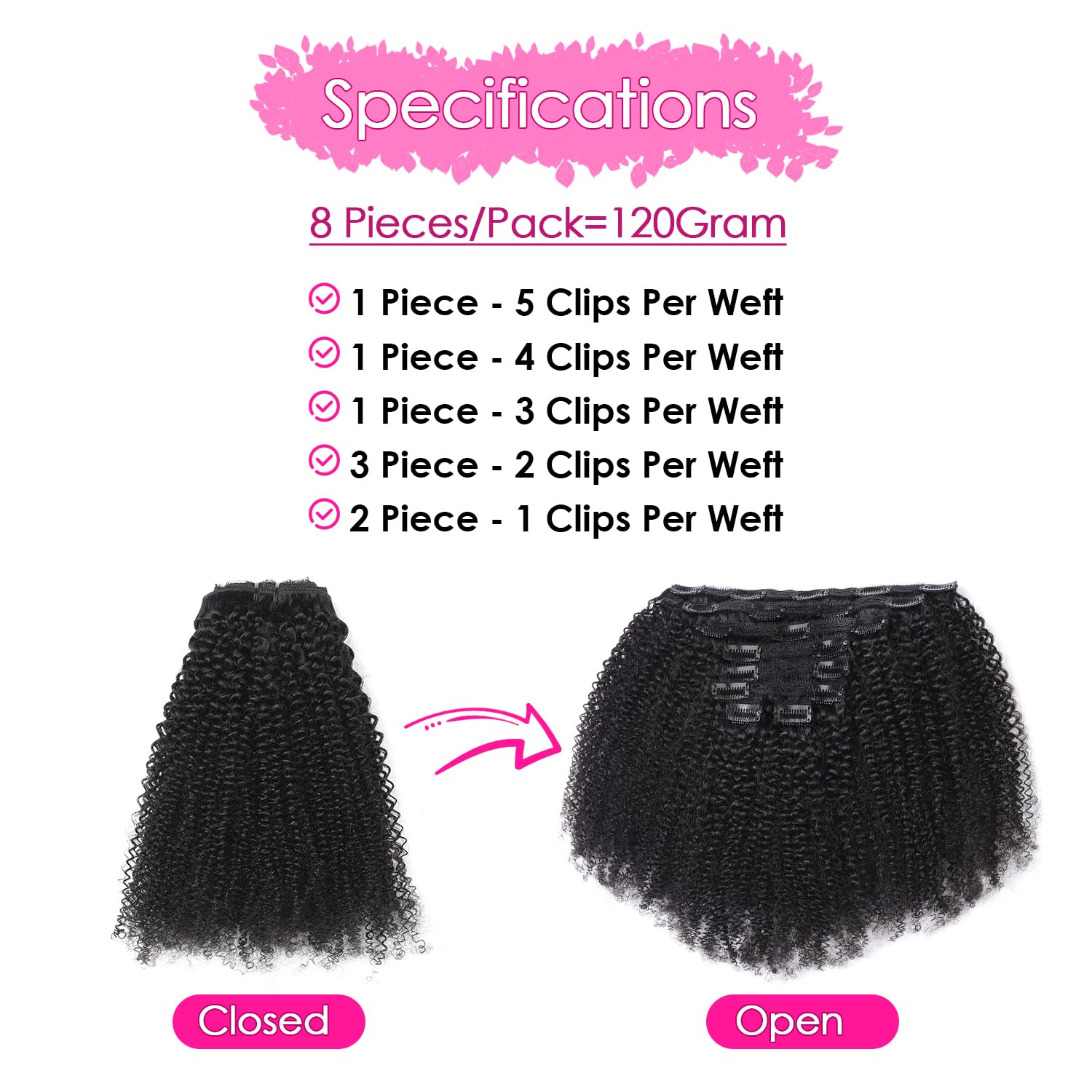 Afro Curly Clip-In Human Remy  - Seamless Clip In Hair Extensions Human Hair review and price