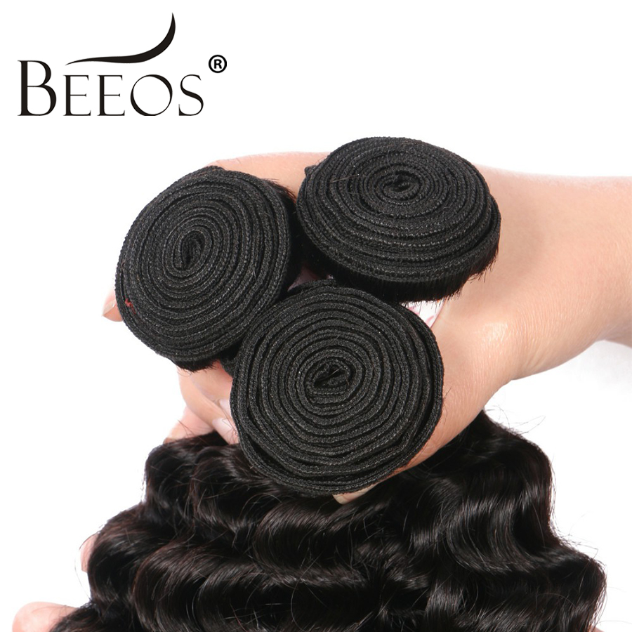 BEEOS Natural Deep Wave Bundle - Deep Wave 3 Bundles With Closure review and price