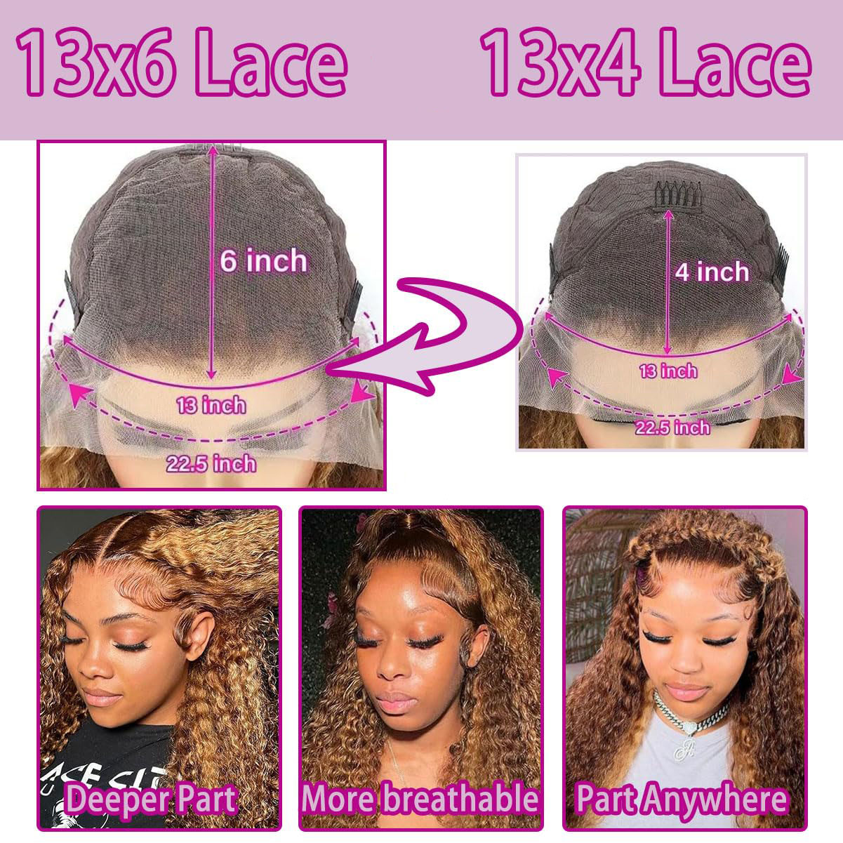 36 Inch Deep Wave P4/27 Highli - Lace Front Wigs review and price