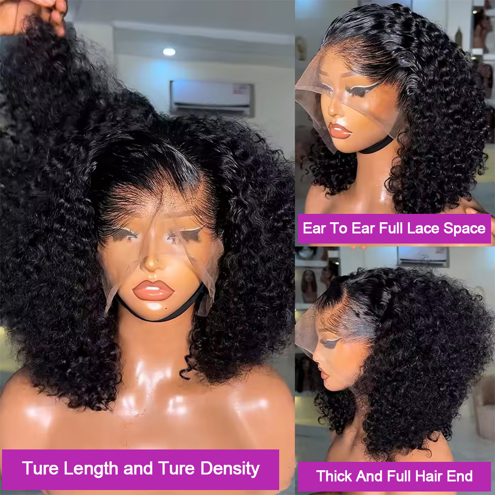 Water Wave Pre Cut Glueless Hu - Pre Parted 13X4 Lace Front Bob Wig review and price