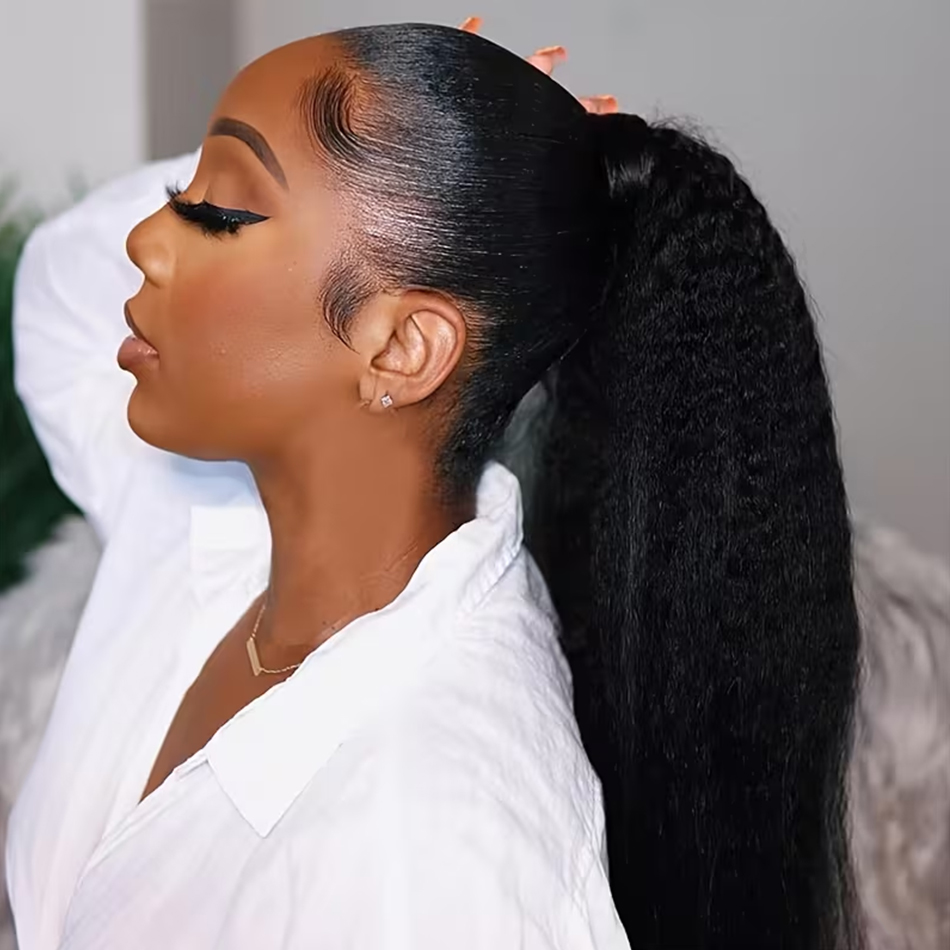 100g Kinky Straight Human Hair - Seamless Clip In Hair Extensions Human Hair review and price
