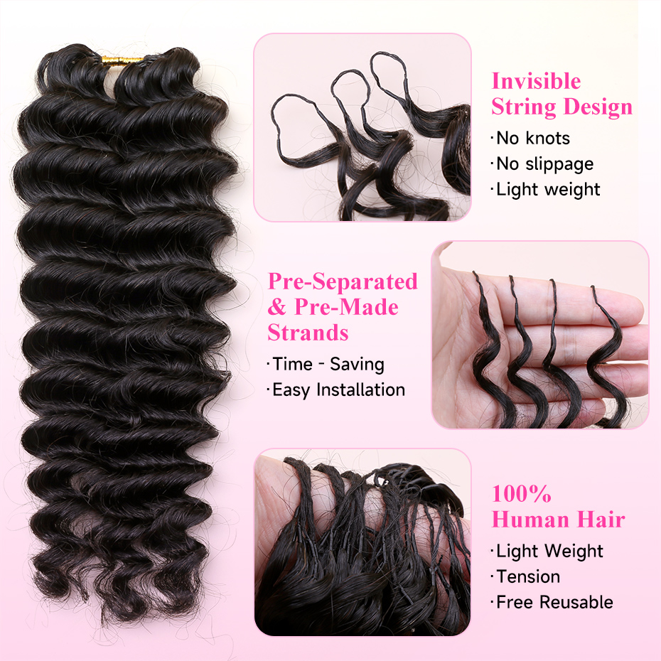 Natural Deep Wave Feather Croc - Hair Bundles review and price