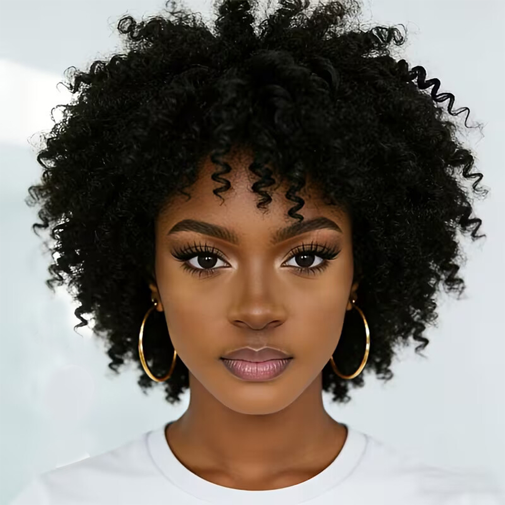 Human Hair Bob Wigs Short Kink - Short Pixie Cut Wig Human Hair Cheap review and price