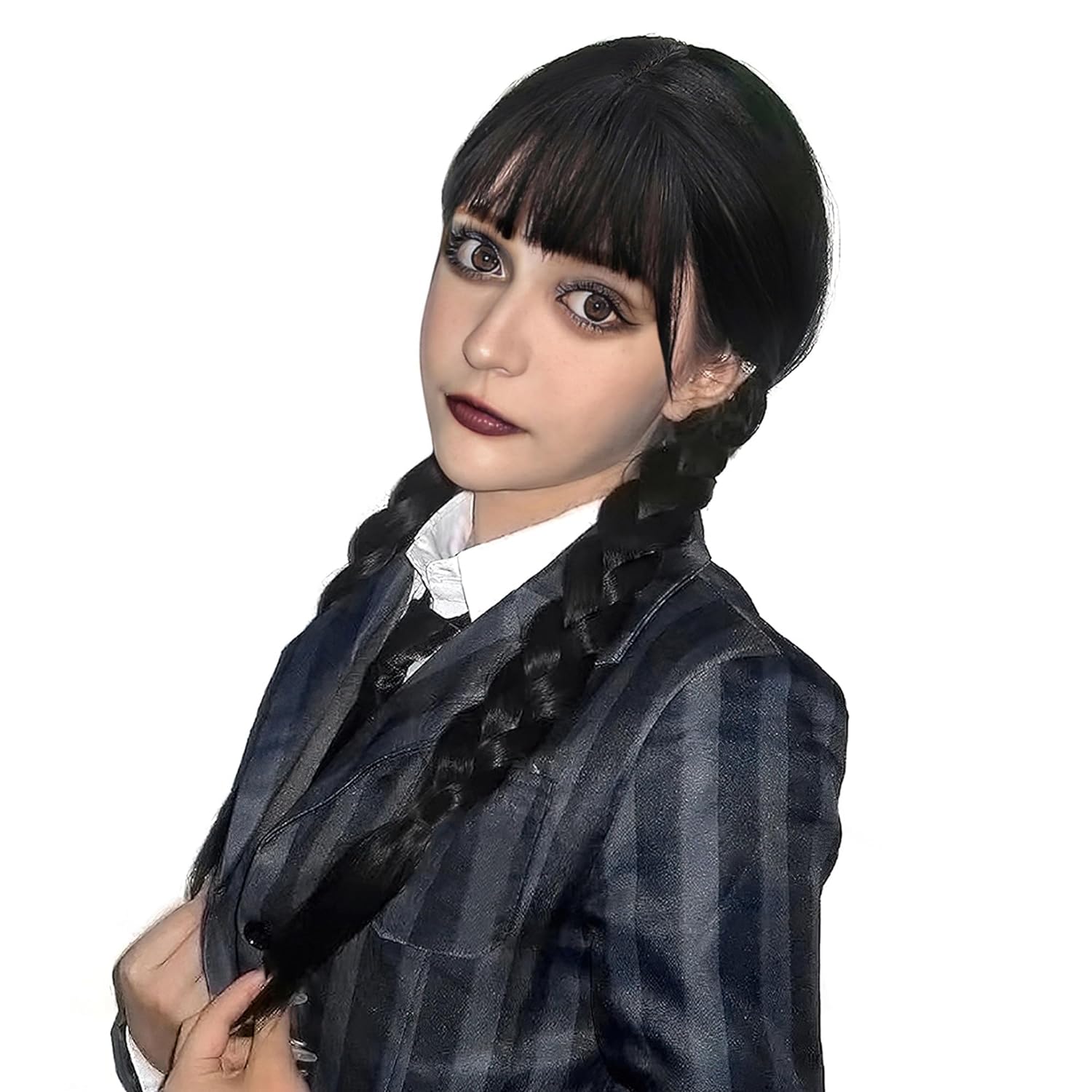 Long Black Braided Wig Widnesd - Synthetic Braided Wigs For Black Women review and price