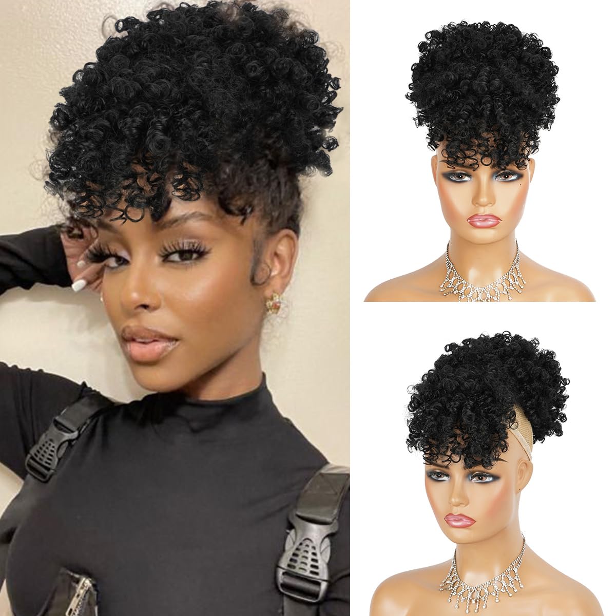 Afro Puff Drawstring Ponytail  - Drawstring Afro Curly Puff Ponytail review and price